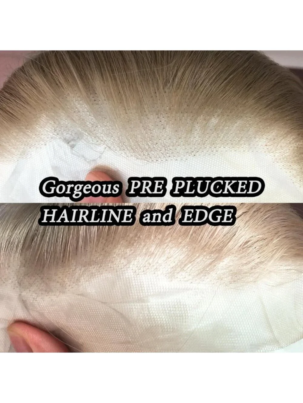 Long Straight Ash Blonde Lace Front Wig - Heat Resistant, Pre-Plucked, Natural